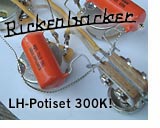 LH-Potiset 5x CTS 300K für RICKENBACKER / reverse taper